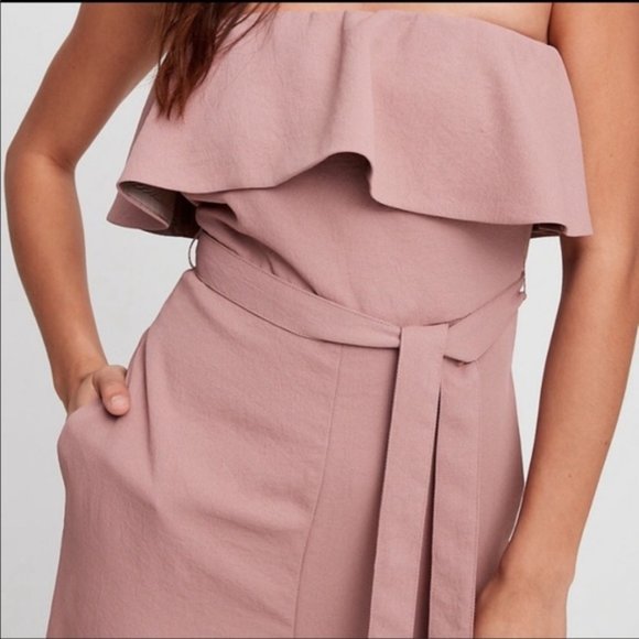 Aritzia Pink Strapless Jumpsuit - Picture 3 of 8